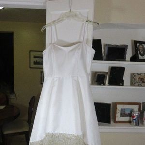 Betsy & Adam White Cocktail Dress